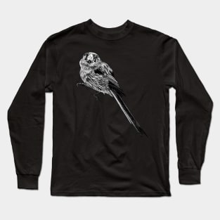 Long-tailed tit bird - ink illustration Long Sleeve T-Shirt